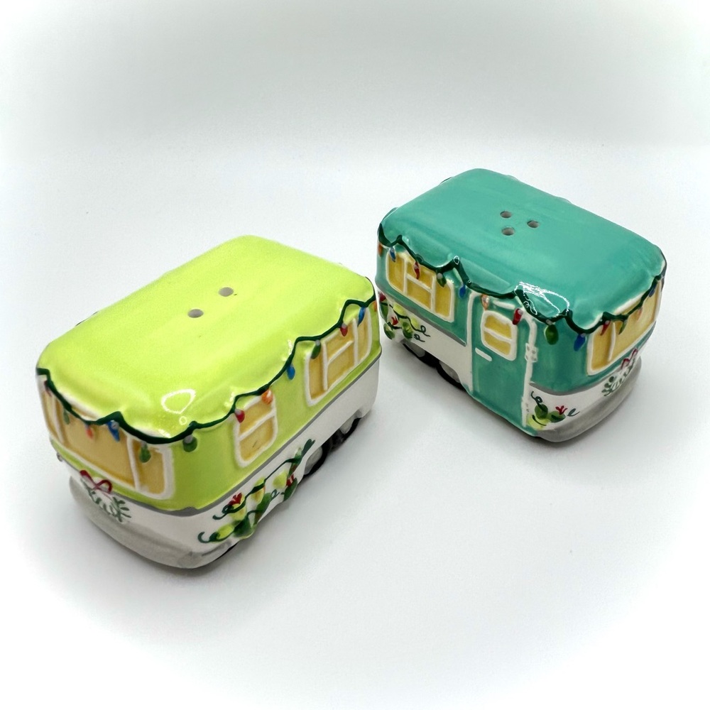 Christmas Camper Van RV Salt & Pepper Shakers